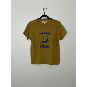 The GREAT. Hornets Tee Short Sleeve Yellow Size 0 Cotton